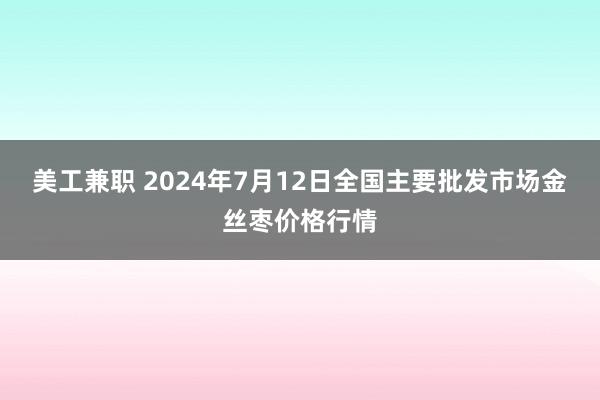 美工兼职 2024年7月12日全国主要批发市场金丝枣价格行情